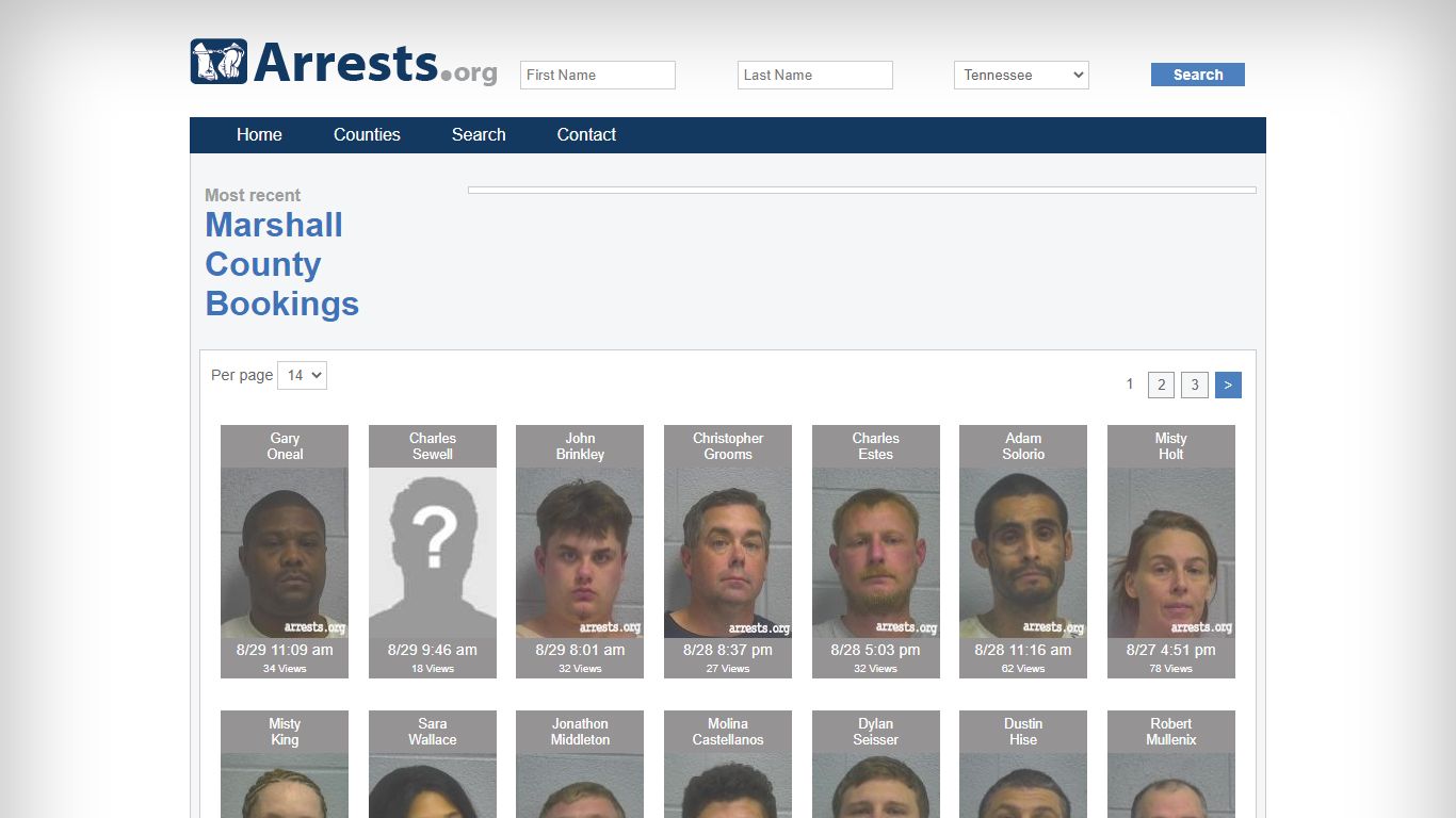 Marshall County Arrests and Inmate Search